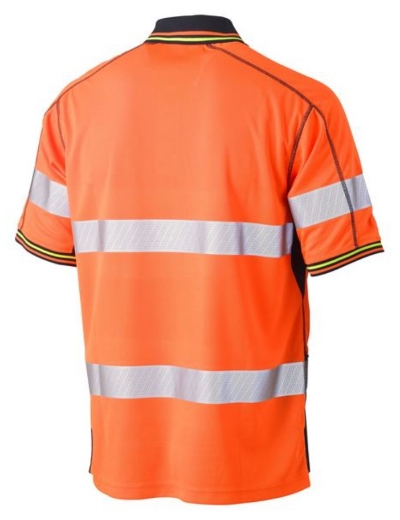 Picture of BISLEY Taped Hi Vis Polyester Mesh Polo Shirt 140gsm S/S