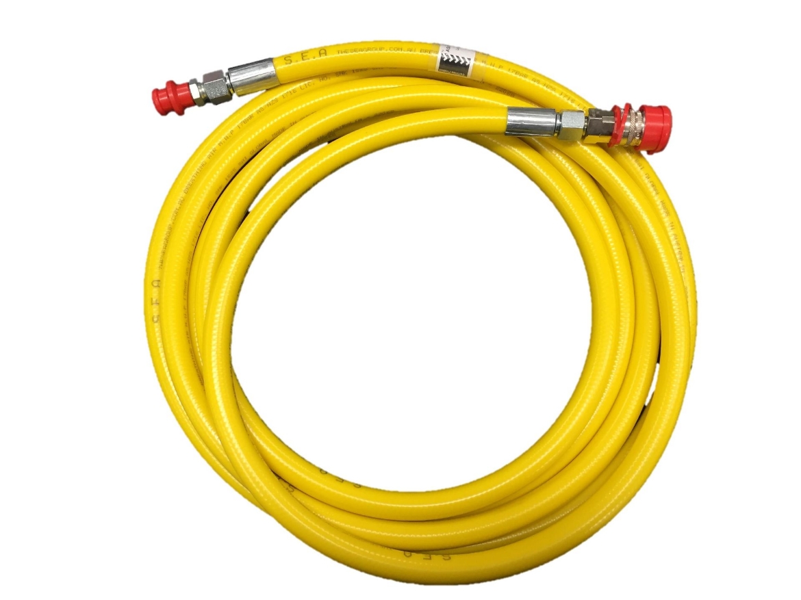 Picture of SUNDSTROM 20m x 10mm yellow PVC w- CEJN couplings