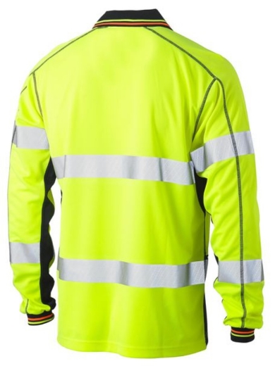 Picture of BISLEY Taped Hi Vis Polyester Mesh Polo Shirt 140gsm L/S