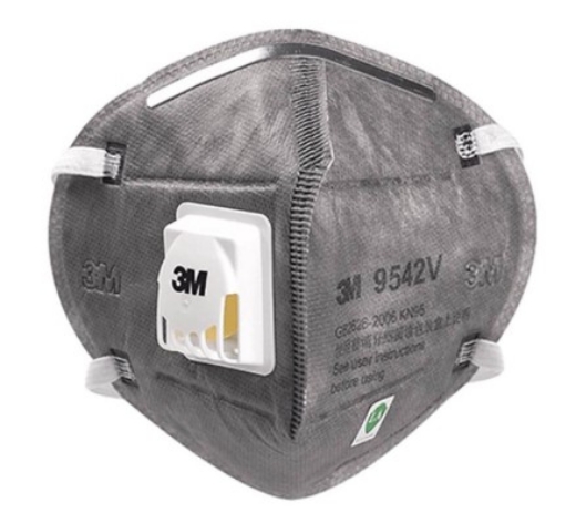 Picture of 3M™ Flat Fold Particulate Respirator P2 Valved with Nuisance Level* Organic Vapour Relief > XY003892821