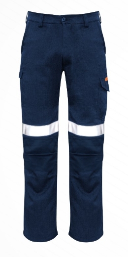 Picture of SYZMIK Mens Taped HRC2 Navy Cargo Pant 240gsm
