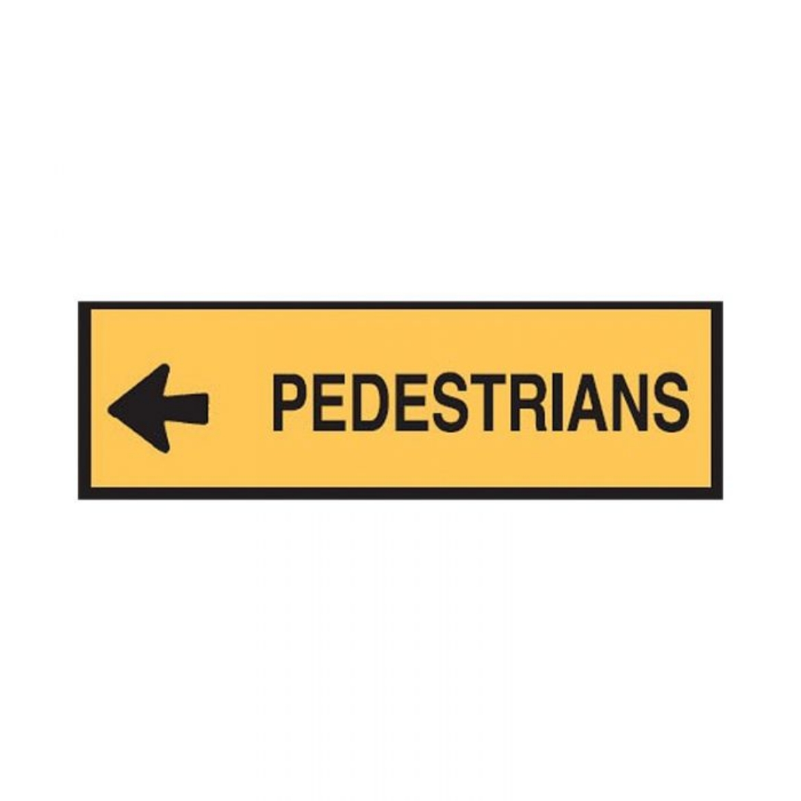 Picture of Sign Temporary Roadwork/Traffic Sign - Pedestrians Left <- Size: H300mm x W1200mm Reflective Metal