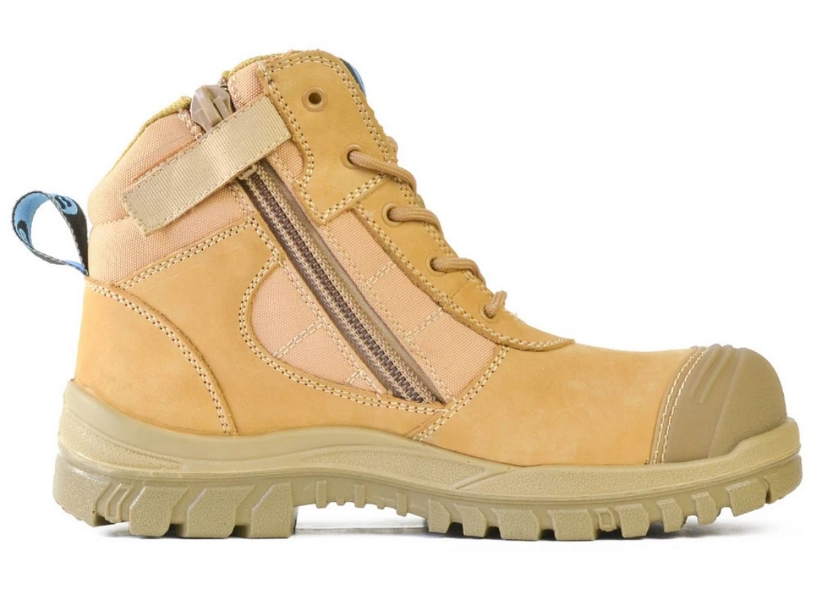 Picture of BATA Naturals Zippy Wheat Nubuck Zip / Lace Up Safety Boot