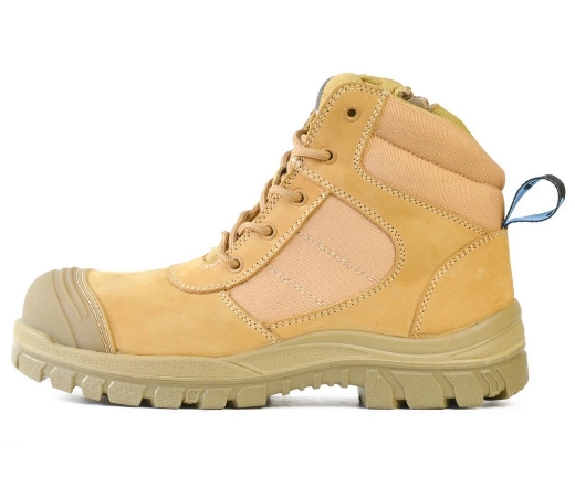 Picture of BATA Naturals Zippy Wheat Nubuck Zip / Lace Up Safety Boot