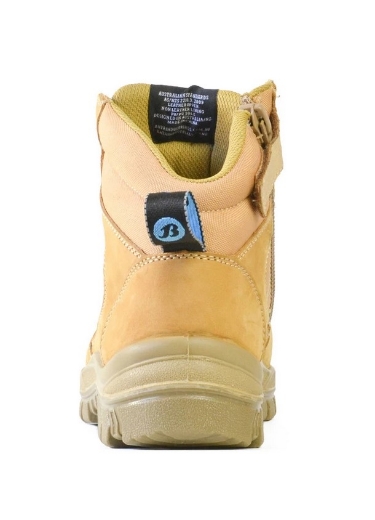 Picture of BATA Naturals Zippy Wheat Nubuck Zip / Lace Up Safety Boot