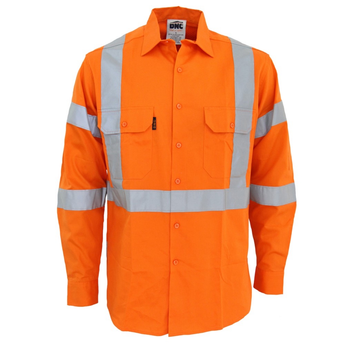 Picture of DNC HiVis 3 Way Vented X Back & Biomotion Taped Shirt 155gsm L/S