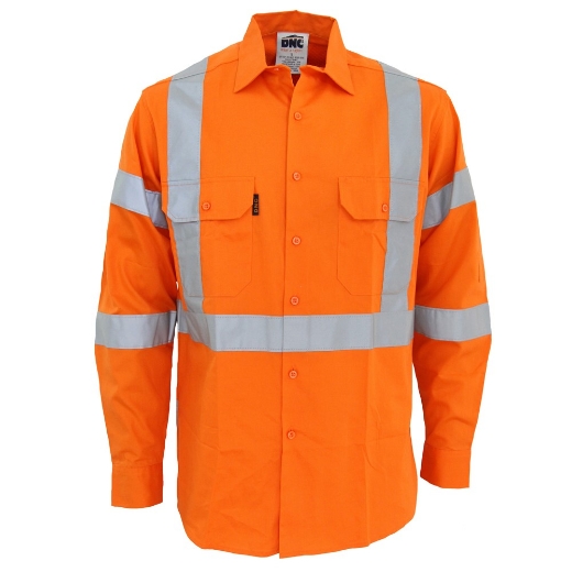 Picture of DNC HiVis 3 Way Vented X Back & Biomotion Taped Shirt 155gsm L/S