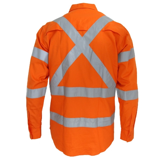 Picture of DNC HiVis 3 Way Vented X Back & Biomotion Taped Shirt 155gsm L/S