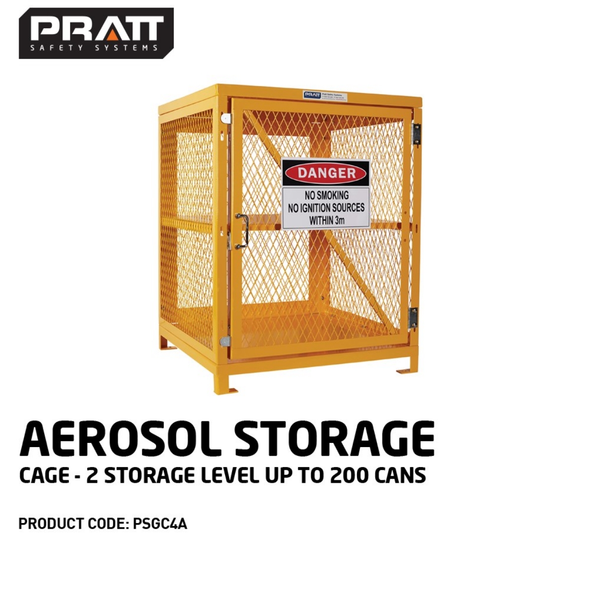 Picture of Pratt Aerosol Can Storage Cage. Up to 200 Cans [H990mm x W780mm x D760mm]