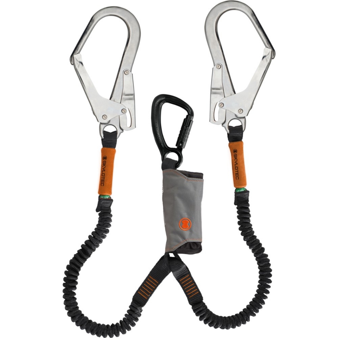 Picture of SKYLOTEC SKYSAFE PRO - 22mm Gate Alloy Triple Action Karabiner (Stak Tri) & 60mm Gate Steel Scaffold Hooks At The Lanyard Ends 1.8Mtr