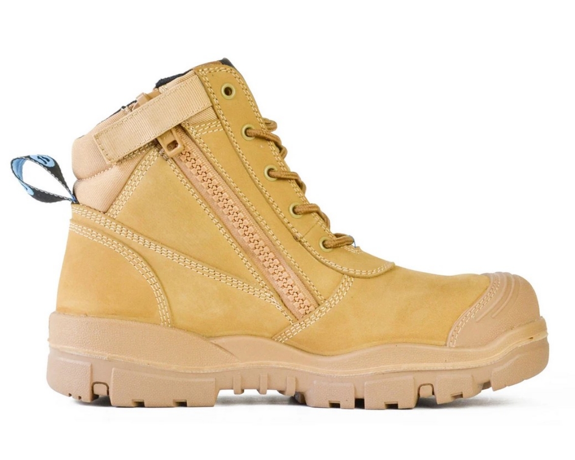 Picture of BATA Helix Horizon Wheat Nubuck Zip / Lace Up Safety Boot