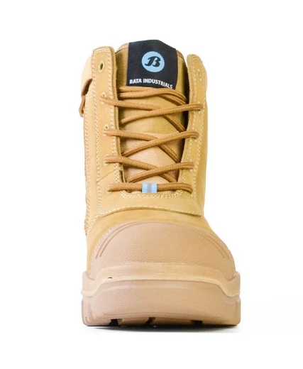 Picture of BATA Helix Horizon Wheat Nubuck Zip / Lace Up Safety Boot
