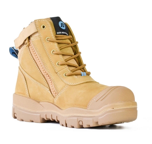 Picture of BATA Helix Horizon Wheat Nubuck Zip / Lace Up Safety Boot