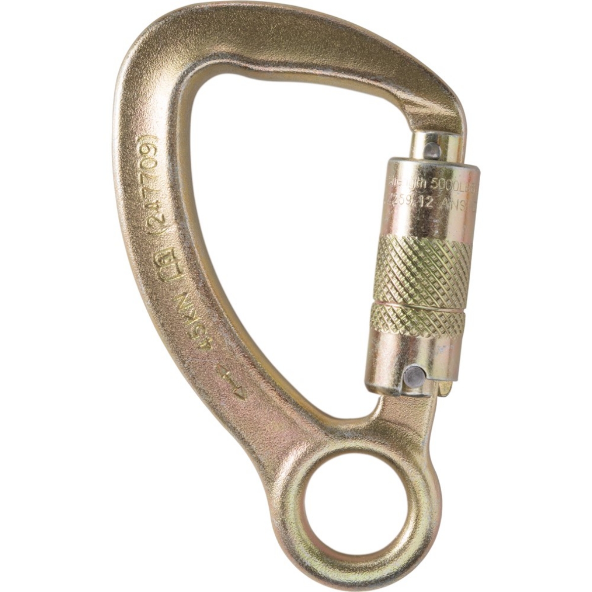 Picture of SKYLOTEC Kobra TRI 45kN Captive Eye Steel 22mm Gate Opening Triple Action Karabiner 15kN Gate Rated BRONZE 133 x 73mm