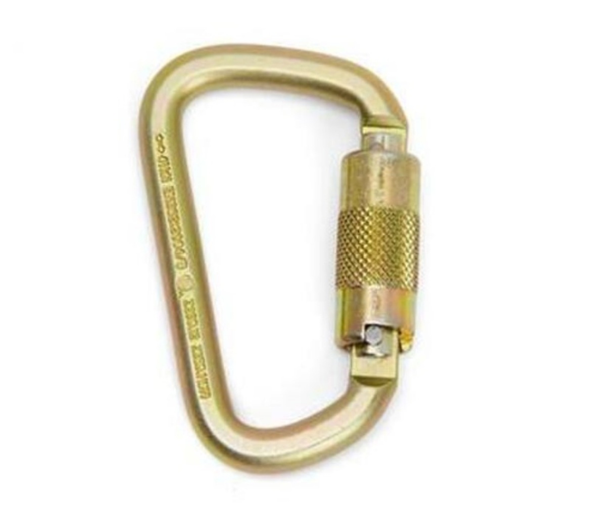 Picture of SKYLOTEC Steel D TW 41kN Steel Karabiner 18mm Twist Lock Gate 16kN Gate Rated BRONZE 110 x 65mm