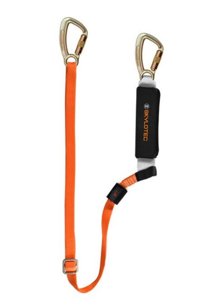 Picture of SKYLOTEC SINGLE Leg: ADJUSTABLE (Buckle Style) SHARP EDGE Rated 25mm Webbing Lanyard BFD ADJUSTABLE 45kN Rated 23mm Gate (16Kn) Steel Double Action Snap Hooks 1.2 - 1.8Mtr