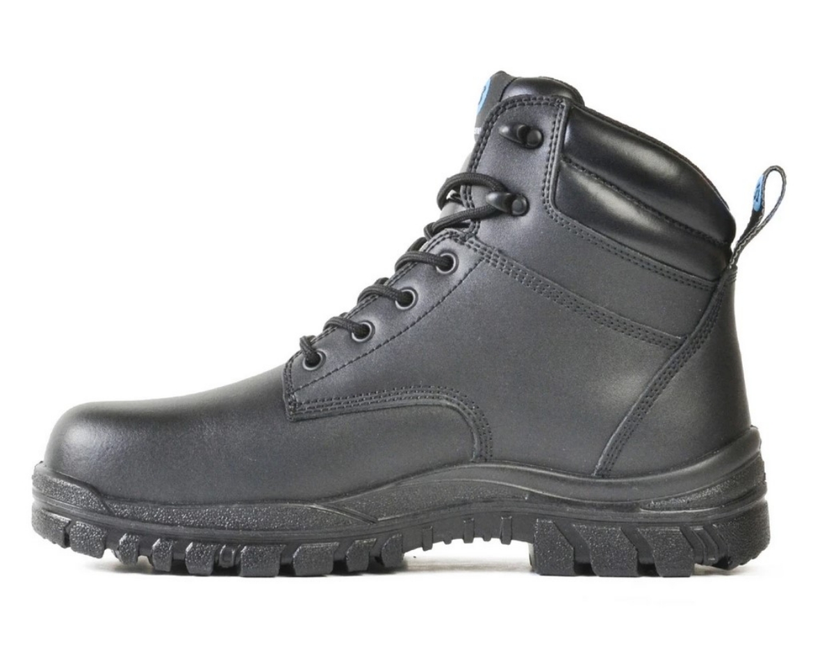 Picture of BATA Naturals Saturn Black Leather Lace Up Safety Boot