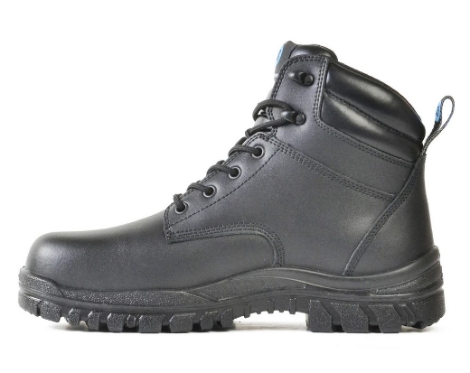 Picture of BATA Naturals Saturn Black Leather Lace Up Safety Boot