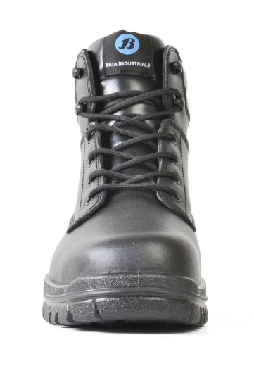 Picture of BATA Naturals Saturn Black Leather Lace Up Safety Boot