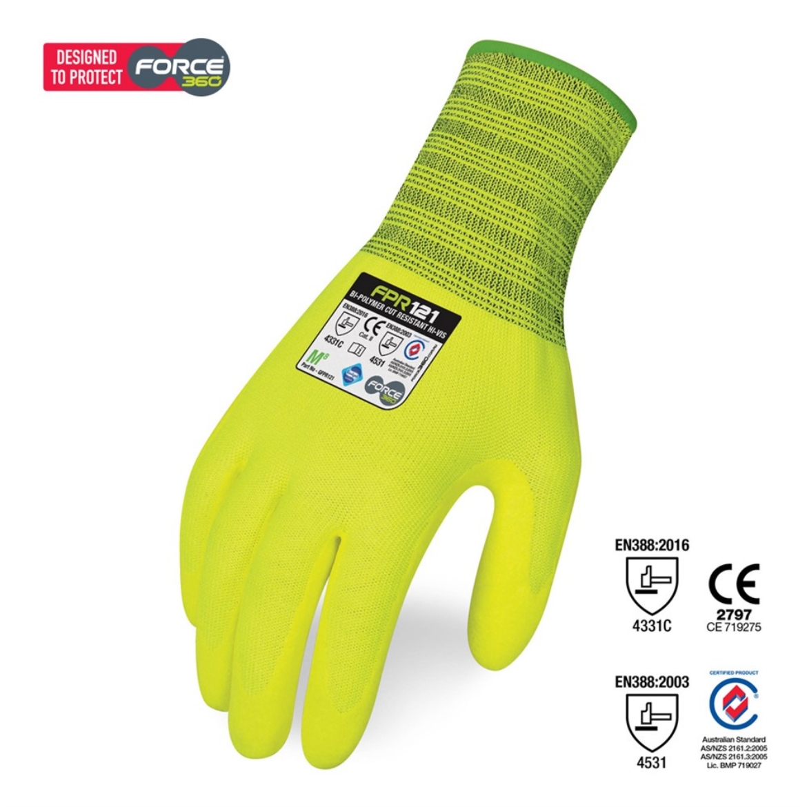 Picture of Force360 Hi-Vis Bi-Polymer Cut 5 Resistant Glove