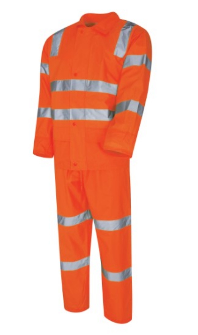 Picture of TRU WORKWEAR VIC Rail Compliant SP Orange Rain Set In A Bag