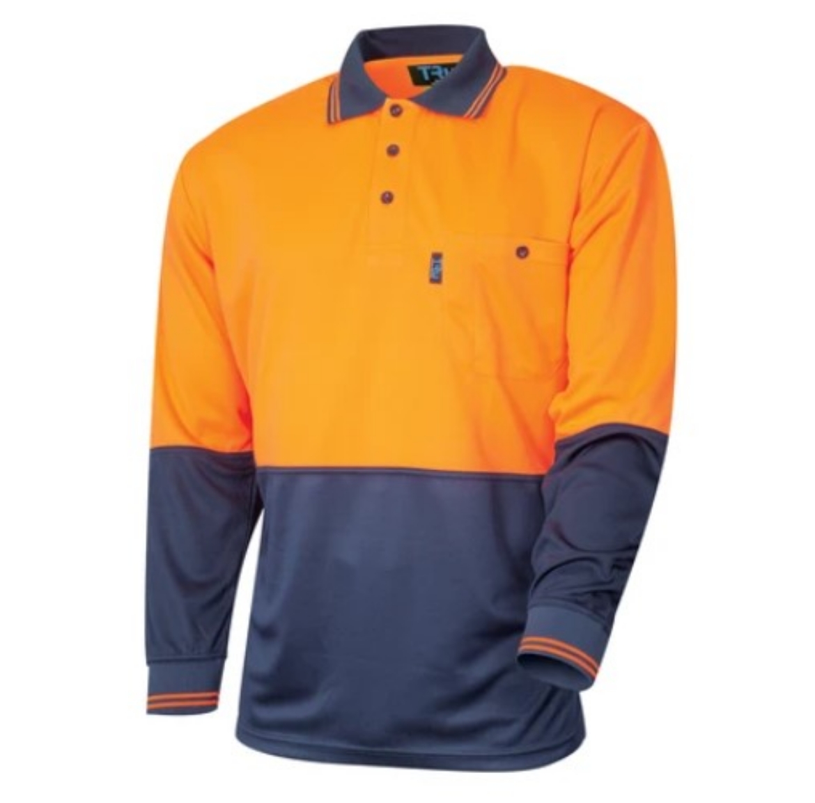Picture of TRU WORKWEAR Mircomesh Hi Vis Polo Shirt 100% Polyester 175gsm L/S
