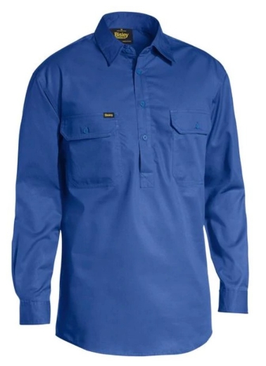 Picture of BISLEY Closed Front Cool Lightweight 100% Cotton Preshrunk Drill Shirt 155gsm L/S