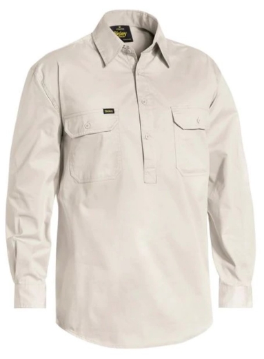 Picture of BISLEY Closed Front Cool Lightweight 100% Cotton Preshrunk Drill Shirt 155gsm L/S
