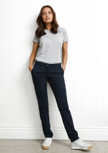 Picture of Biz Collection Ladies Lawson Chino Pant 98% Cotton 2% Elastane Stretch Fabric 250gsm