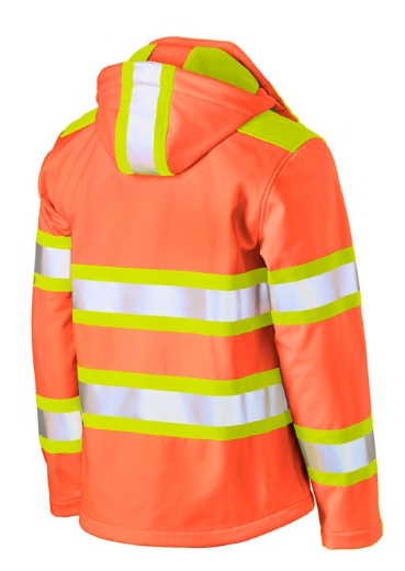 Picture of BISLEY TAPED DOUBLE HI VIS SOFTSHELL JACKET