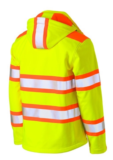 Picture of BISLEY TAPED DOUBLE HI VIS SOFTSHELL JACKET