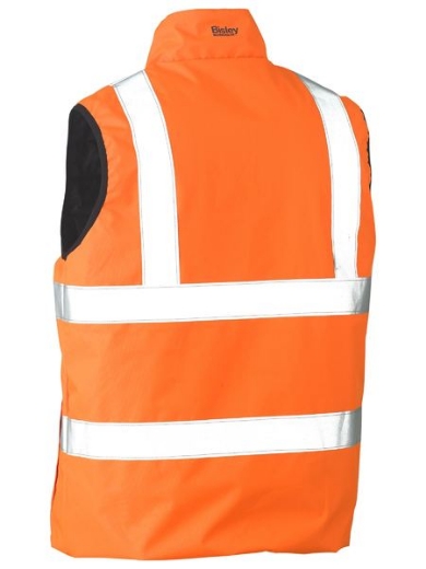 Picture of BISLEY Taped Hi Vis Reversible Puffer Vest