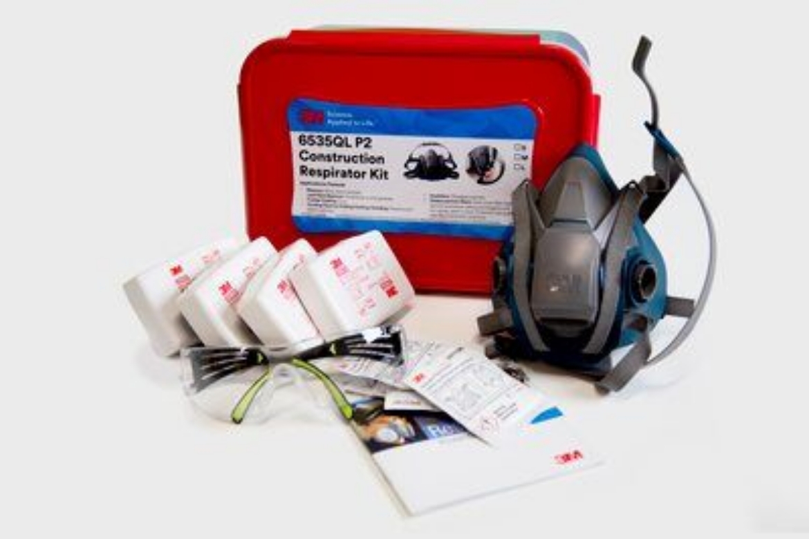Picture of 3M™ 6535QL Quick Latch P2 Construction Respirator Kit - Medium > AT010782483