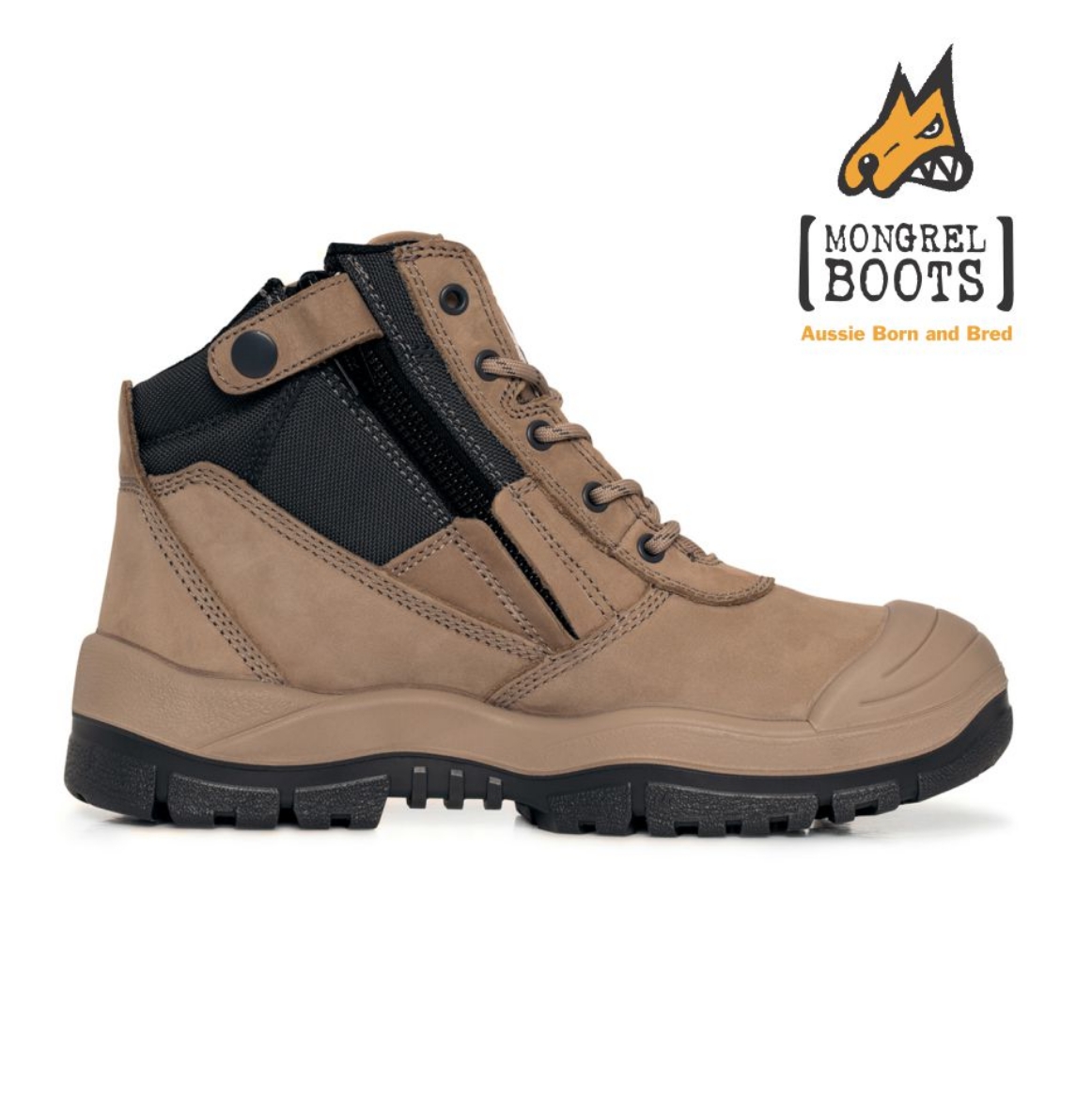 Picture of MONGREL Stone ZipSider Boot w/ Scuff Cap TPU/PU Sole with Steel Toe Cap
