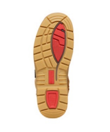 Picture of KING GEE 150mm Wheat Phoenix Zip Sided Lace Up Safety Work Boots with Scuff Cap