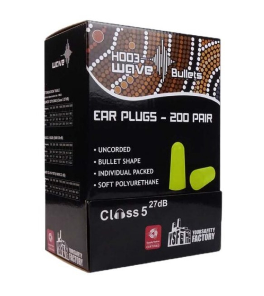 Picture of YSF Wave Bullet Earplug Uncorded Class 5 27dB