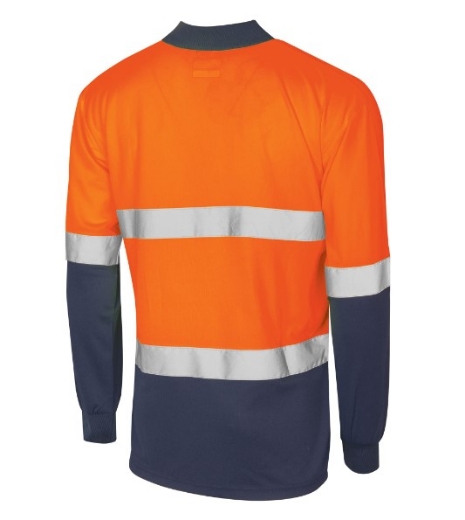 Picture of TRU WORKWEAR Micromesh Hi-Vis Taped Polo Shirt L/S