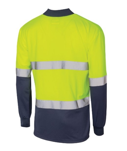 Picture of TRU WORKWEAR Micromesh Hi-Vis Taped Polo Shirt L/S