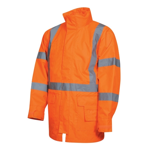 Picture of TRU WORKWEAR NSW Rail Approved SP Orange X Back 3 in 1 Jacket with Removable Fleece Inner Vest No Detachable Sleeves on Vest