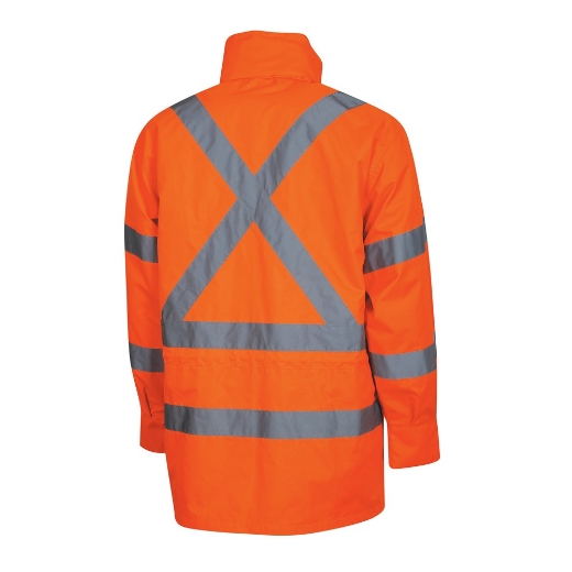 Picture of TRU WORKWEAR NSW Rail Approved SP Orange X Back 3 in 1 Jacket with Removable Fleece Inner Vest No Detachable Sleeves on Vest