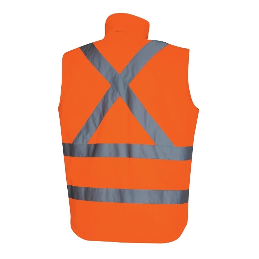 Picture of TRU WORKWEAR NSW Rail Approved SP Orange X Back 3 in 1 Jacket with Removable Fleece Inner Vest No Detachable Sleeves on Vest