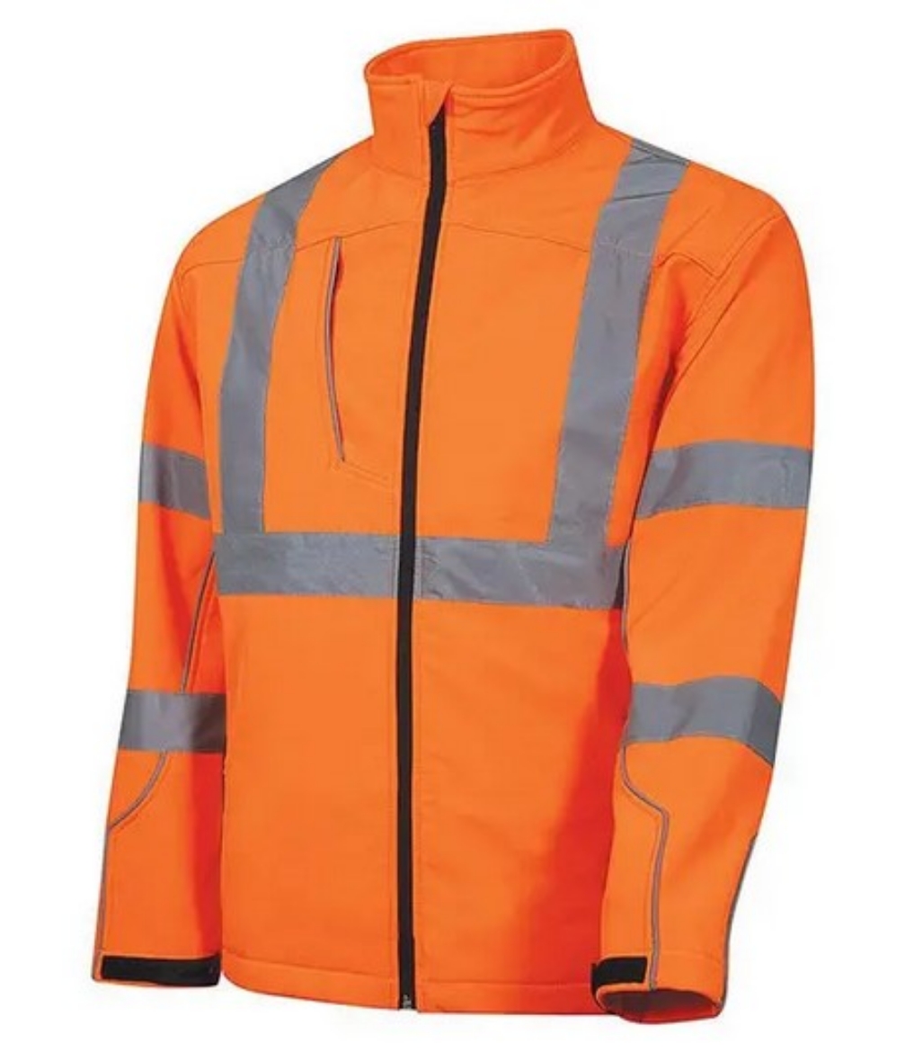 Picture of TRU WORKWEAR NSW Rail Softshell Full Zip Jacket with TRuVis X Pattern Reflective Tape 320gsm