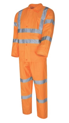Picture of TRU WORKWEAR NSW Rail Compliant Rain Set In A Bag SP Orange