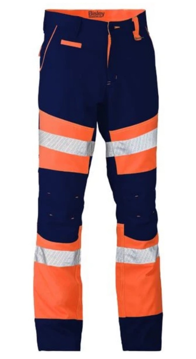 Picture of BISLEY Taped Biomotion Hi Vis Two Tone Pants 245gsm