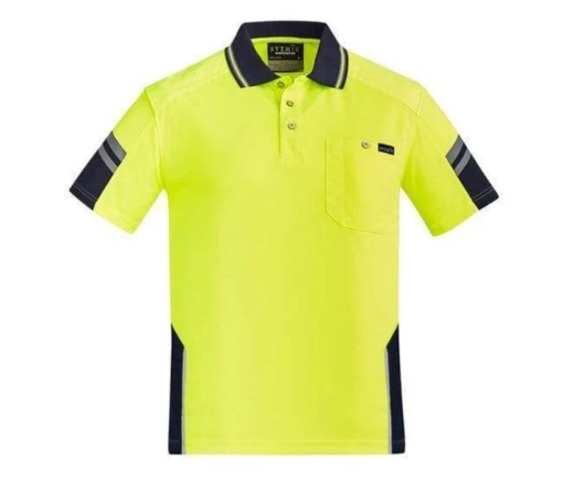 Picture of SYZMIK Mens Reinforced Hi Vis Squad Polo Shirt S/S