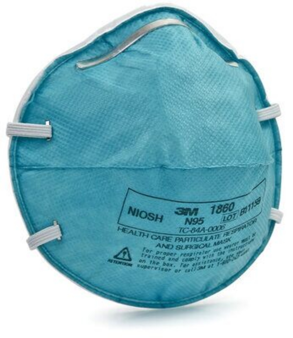 Picture of 3M™ 1860 Cupped Particulate Respirator & Surgical Mask Standard Size > AT010607219