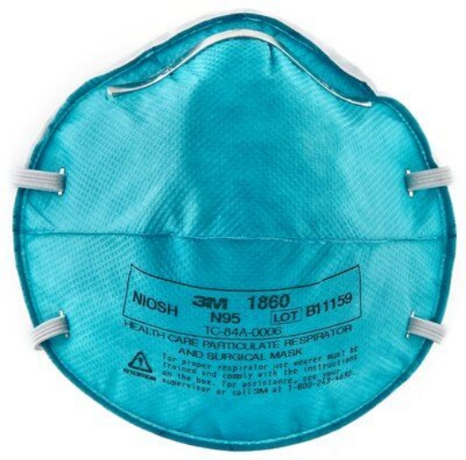 Picture of 3M™ 1860 Cupped Particulate Respirator & Surgical Mask Standard Size > AT010607219