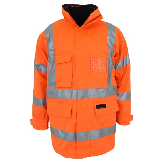 Picture of DNC HiVis H Pattern 6 in 1 Jacket with Biomotion CSR R/Tape