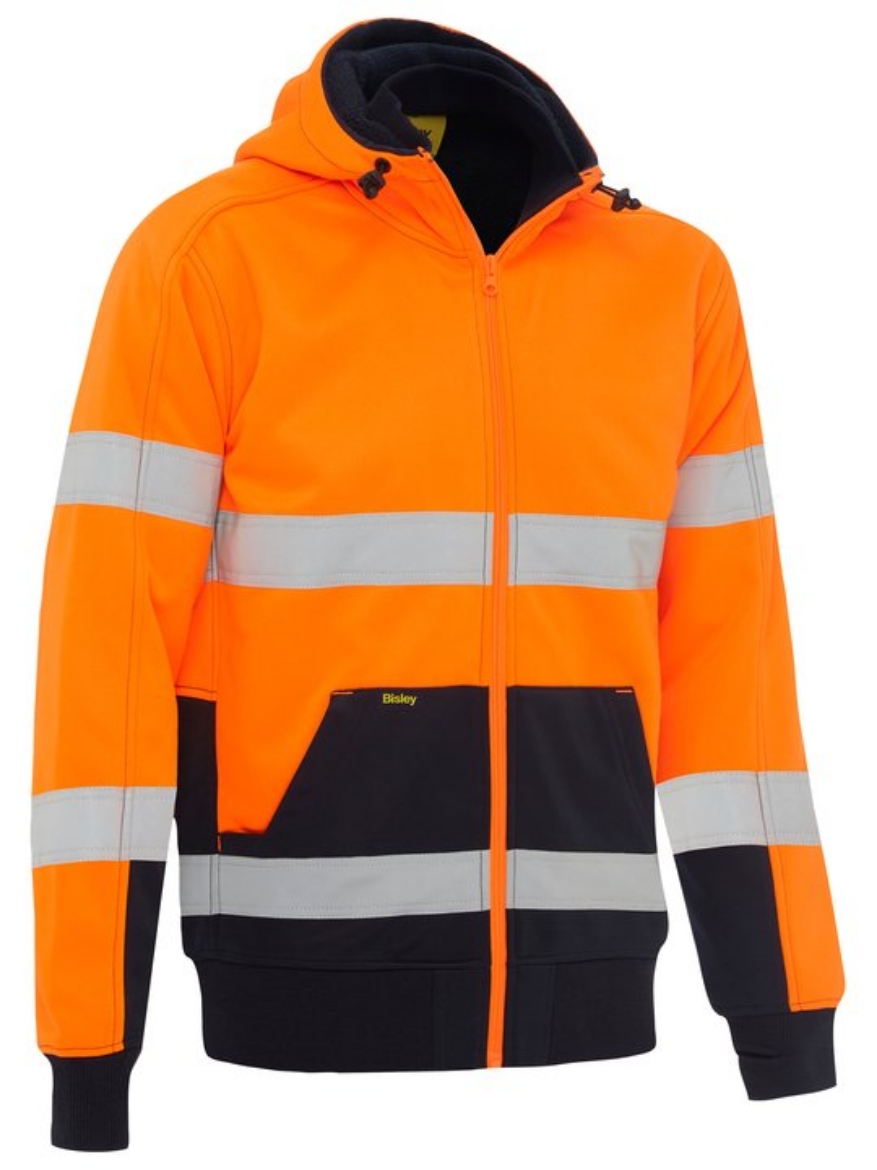 Picture of BISLEY Taped Hi Vis Fleece Hoodie with Sherpa Lining 300gsm