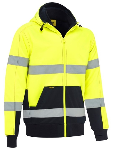 Picture of BISLEY Taped Hi Vis Fleece Hoodie with Sherpa Lining 300gsm